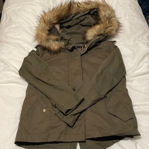 Zara Removable Fur Hood Jacket